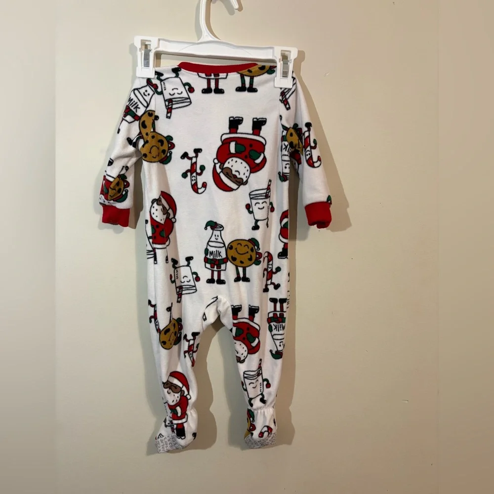 Carter's Christmas Santa Sleep and Play Unisex‎ 12 month Baby toddler full zip